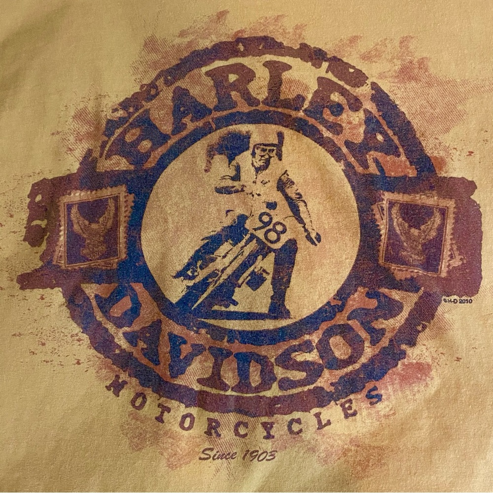 Harley Davidson | Men’s Yellow St. Maarten Oversized Graphic Tee - Picture 4 of 4